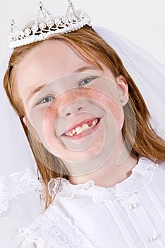 Young girl's First Communion