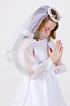 Young girl's First Communion