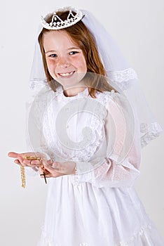 Young girl's First Communion