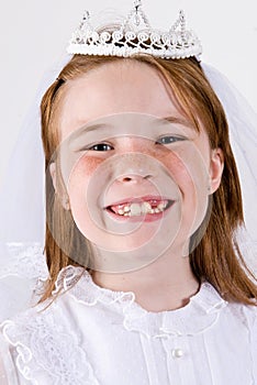 Young girl's First Communion