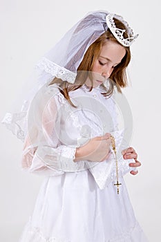 Young girl's First Communion