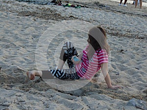 Young Girl In Sand