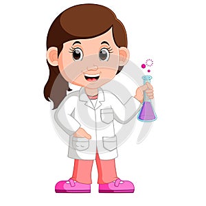 Young girl scientist