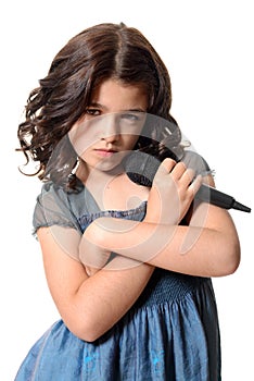 Young girl singer with attitude photo