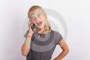Young girl speaking on cell phone