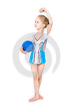 Young girl with sport ball