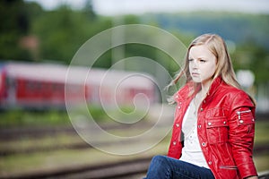 Young girl at the station