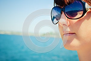 Young girl in sun glasses
