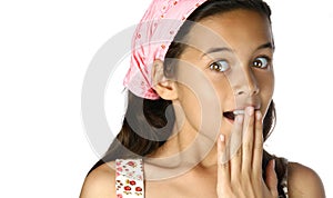 Young girl, surprise