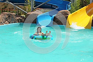 Young girl in a swimming pool