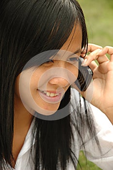 Young Girl Talking on Phone