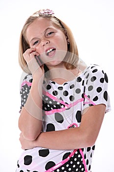 Young Girl Talking on Phone