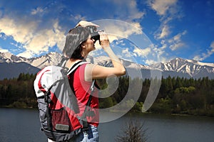 Young girl tourist