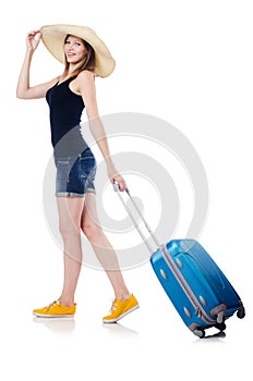 Young girl travelling