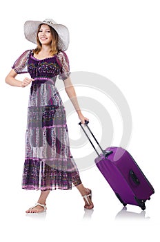 Young girl travelling