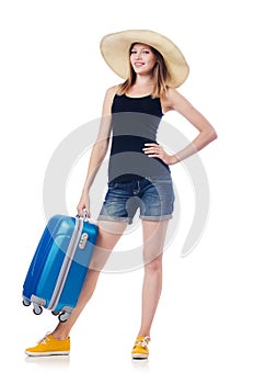 Young girl travelling