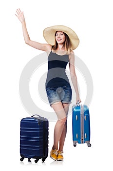 Young girl travelling