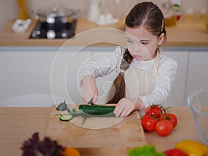 Young Girl Vlogger Making Social Media Video About Cooking For Internet At Home