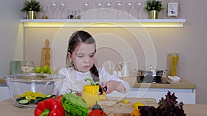 Young Girl Vlogger Making Social Media Video About Cooking For Internet At Home