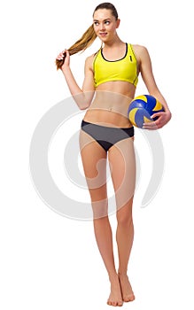 Young girl volleyball player