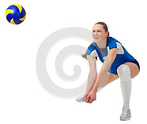 Young girl volleyball player