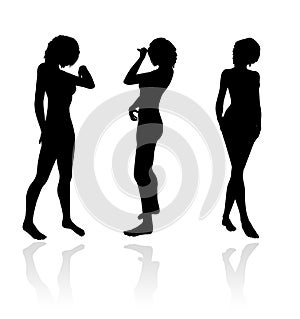 A young girl waiting and worying