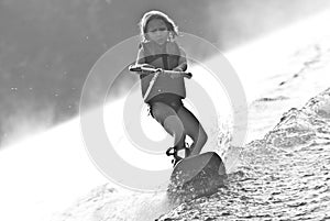 Young Girl on Wakeboard