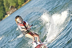 Young Girl on Wakeboard