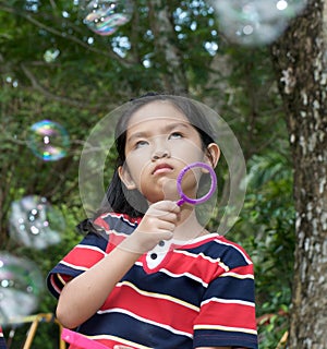 Young girl with weird expression