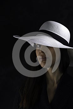 Young girl with white hat 4