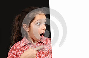 Young girl with whiteboard