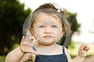 Young Girl, Worried Expression