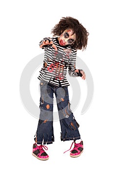 Young girl Zombie in Halloween