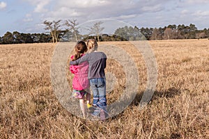 Young Girls Comforting Wilderness Reserve