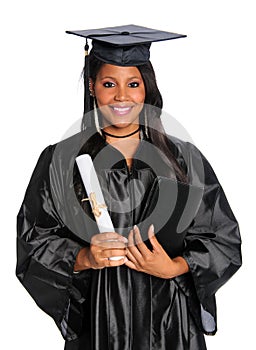 YOung Graduate Holding Diploma photo