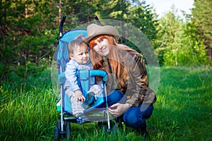 Young Granny and grandson