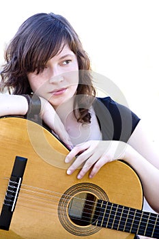 Young guitar performer photo