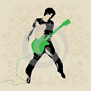 Young Guitar Player Vector