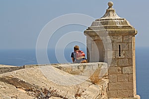 Young guy observing the horizont