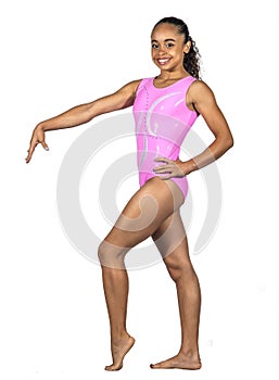 Young gymnast girl