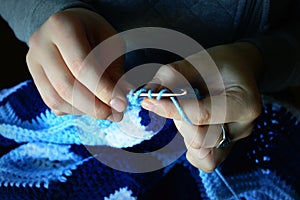 Young Hands Crocheting