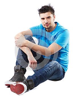 Young handsome man studio portrait