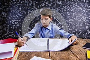 Young handsome school boy