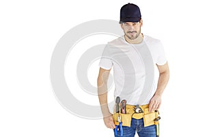 Young handyman portrait photo