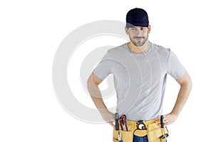 Young handyman portrait photo