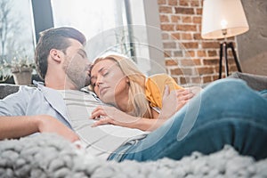 young happy couple relaxing