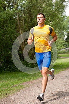 Young and happy jogger