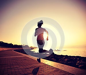 Young healthy lifestyle asian woman running