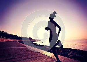 Young healthy lifestyle asian woman running