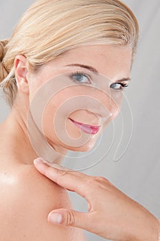 Young healthy SPA woman with pure skin
